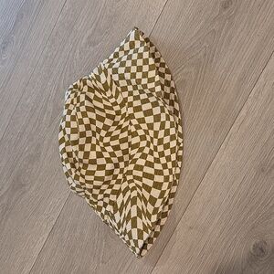 Baggu Adults Bucket Hat Pink Pistachio Pixel Gingham Adjustable Bucket Hat